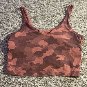 Pink camouflage Lululemon Align Tank, Size 10, no tag, worn.
